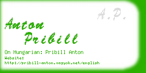 anton pribill business card